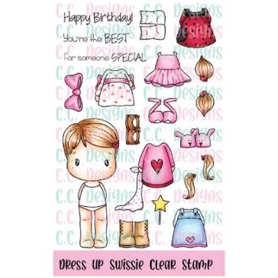 C.C. Designs Clear Stamps - Dress Up Swissie